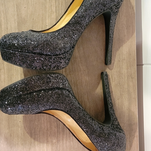Gianni Bini Black glitter heels - Picture 4 of 7